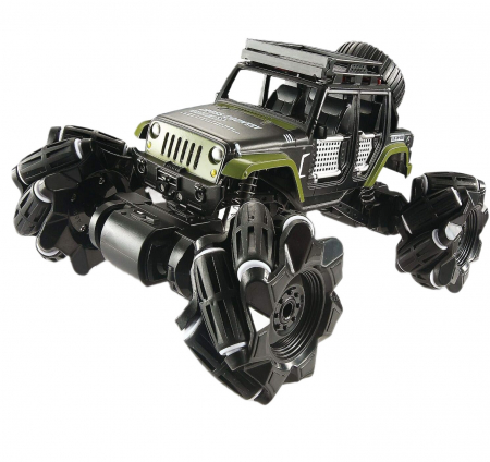 Toate produsele - Masina cu telecomanda Giftry®, Stunt Car, RC detectare gesturi, 2,4 GHz 4WD, condus in ambele sensuri, rotatie de 360 °, vehicul army, lumini led si muzica, baieti si fete, 6-12 ani (verde)