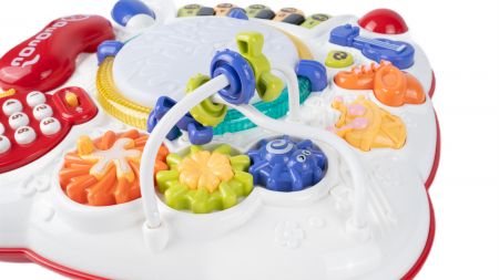 Masuta activitati Giftry®, centru multifunctional 8 in 1, instrumente muzicale cu lumini si sunete, interactiv si educativ, baieti si fete, 1+, albastru [1]
