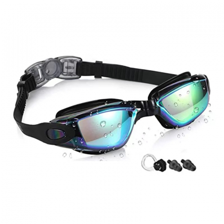 Ochelari de inot profesionali unisex, Giftry®, Policarbonat/Silicon, Anti-UV/ anti-aburire, aqua [1]