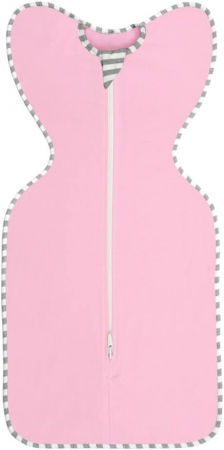 Toate produsele - Sac de dormit bebelusi Giftry®, sistem infasat, marimea M (3–6 luni / 6–8.5 kg), 1.0 TOG, fermoar dublu, roz, 93% bumbac