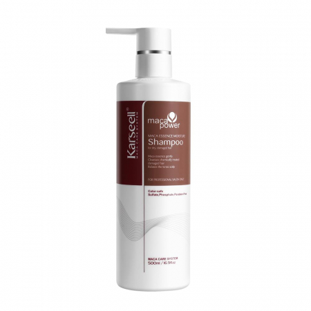 Produse îngrijire damă / bărbați - Sampon Premium Karseell cu Ulei de Argan si Extracte Botanice, cu esenta de maca, ideal pentru par uscat si deteriorat, hidratare intensa, reparare profunda, ingrijire avansata, 500ml