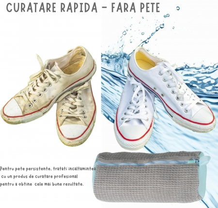 Set 2 Saci de Curatare pentru Pantofi si Perie cu Dispenser Giftry®  - Solutie Premium pentru curatarea incaltamintei, pentru toate tipurile de pantofi, ideal pentru masina de spalat si uscat [3]