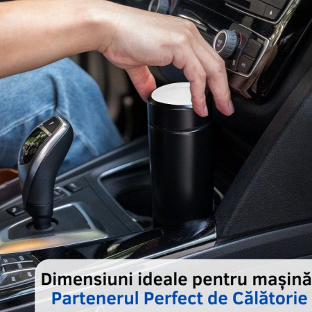 Set Cadou Barbati Giftry® – 5 Produse Premium: Termos Inox, Agenda A6 Piele Ecologica, Pix Elegant, Semn de Carte, Clips Metalic – Cutie Cadou, Ideal pentru Sot, Tata, Fiu, Frate, Negru [5]