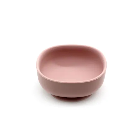 Set hranire din silicon pentru bebelusi, Giftry®, baveta, bol cu ventuza, farfurie, lingura si furculita, cana, fara alergeni, rose pink [5]
