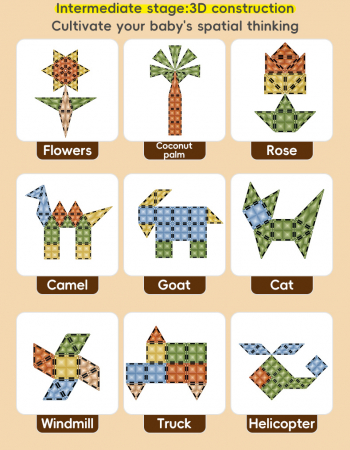 Set Magnetic Tiles 3D Giftry®, constructie dinozauri, jucarii educationale luminoase STEM, baieti si fete, 98 Piese, multicolor, 3 ani + [6]
