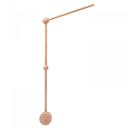 Suport mobil patut bebelusi Giftry® din lemn – brat carusel reglabil, 76cm, usor de instalat, cadru decor si jucarii, cadou nou-nascut [4]