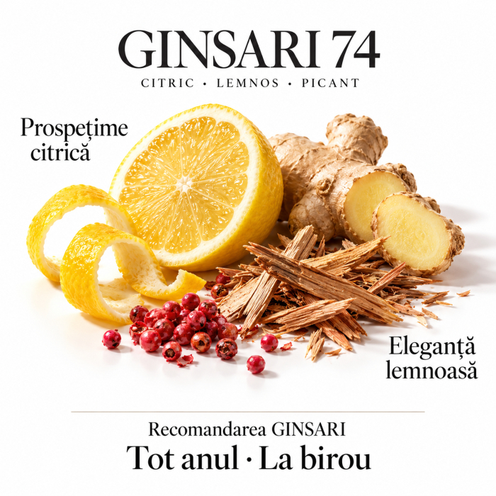 Parfum barbati Ginsari 74, Picant/ Lemnos/ Citric, 50 ml [4]