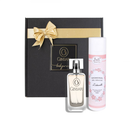 Cadouri - Parfum dama Ginsari + Gel dus Badefee + Cutie de cadou