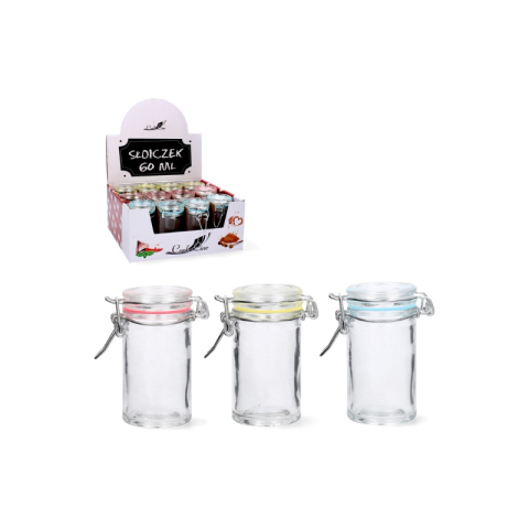 Borcane Sticla - Borcan sticlă ermetic 60 ml - capac etanș, perfect pentru condimente & mostre
