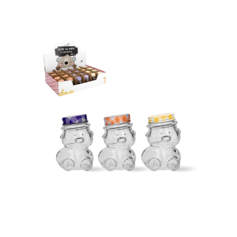 Borcane Sticla - Borcan Ursulet cu capac 80 ml