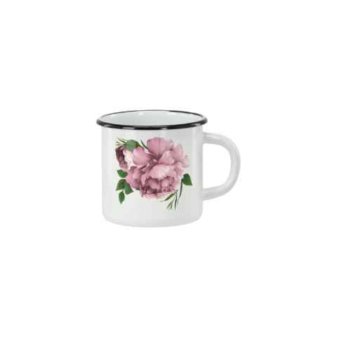 Articole Uz Casnic - Cana emailată 1 L – metal acoperit cu email, design floral