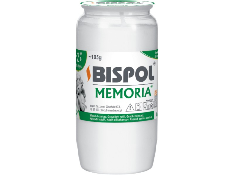 Candele si Lumanari - candela-rezerva-bispol-wo2-40h-ardere-cimitir-biserica