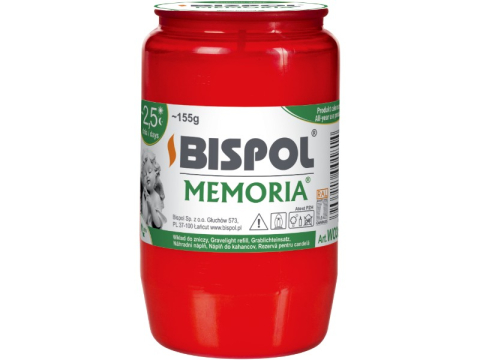 Candele si Lumanari - candela-rezerva-wo3-rosu--bispol-60h-95x57mm