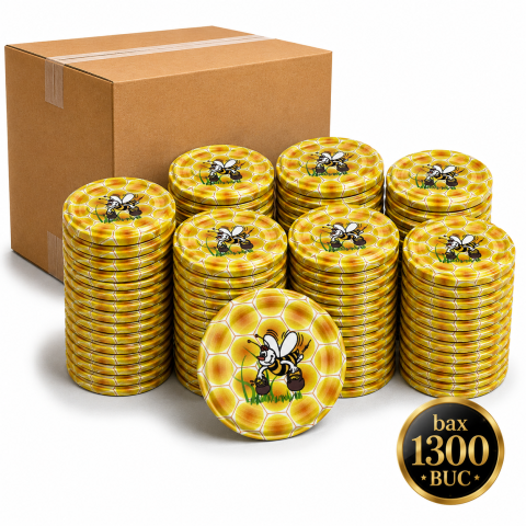 Capace - Oferta bax 1300 buc - Capace 63 mm albina