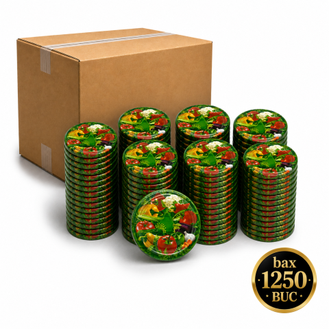 Capace Diametru 66mm - Capac Borcan TO66 Twist Off 66 mm Legume Gipatex
