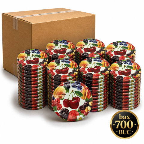 Capace Diametru 82mm - Capac Borcan TO82 Twist Off 82 mm Fructe 8 Gipatex