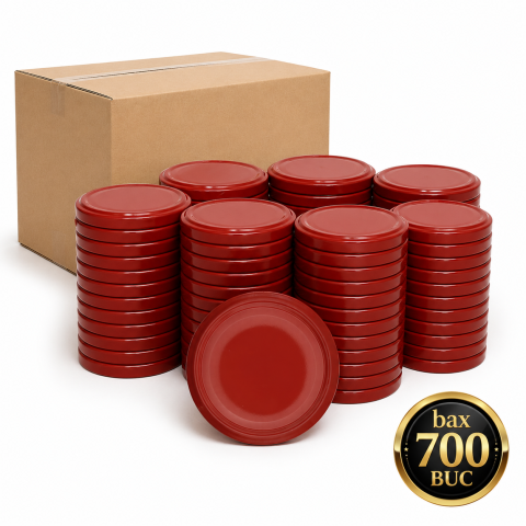Capace Diametru 82mm - Capac Borcan TO82 Twist Off 82 mm Metalic Rosu Gipatex