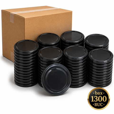 Capace - Capac 62 mm negru TO63 | Set 50 buc sau Bax 1300 buc | Gipatex