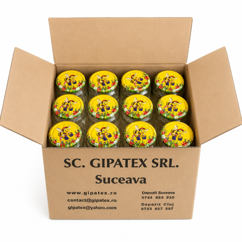 Borcane Medii (300ml - 1000ml) - Set 12 borcane fațetate 720 ml cu capace la alegere