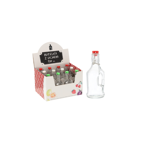 Sticle Marturii Nunta - Sticla cu maner si dop ermetic 190 ml