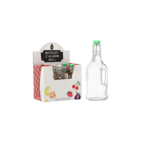 Sticle Marturii Nunta - Sticla cu maner si dop ermetic 350 ml