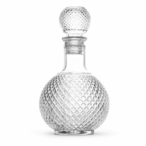 Sticle Marturii Nunta - Sticla Decorativa din Sticla cu Dop Model Patrat Bax 24 Buc Gipatex