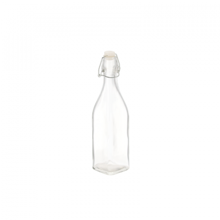 Sticle Marturii Nunta - Sticla patrata dop cu sarma 500 ml