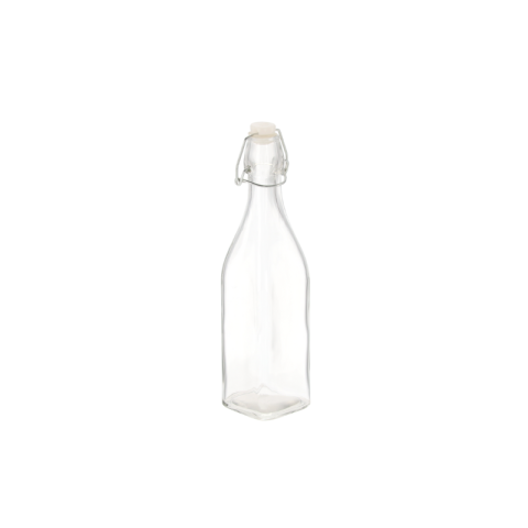Sticle Marturii Nunta - Sticla patrata dop cu sarma 500 ml