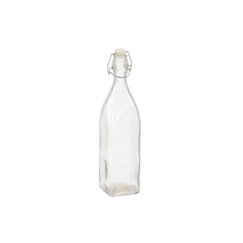 Sticle Marturii Nunta - Sticla patrata dop cu sarma 950 ml