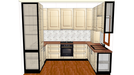 MOBILA LA COMANDA - Proiect 3D bucatarie clasica U