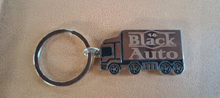 Gravura pe metal - Breloc metalic in forma de camion