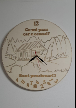 Ceasuri din lemn - Ceas pensionar