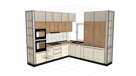 MOBILA LA COMANDA - Proiect 3D bucatarie L