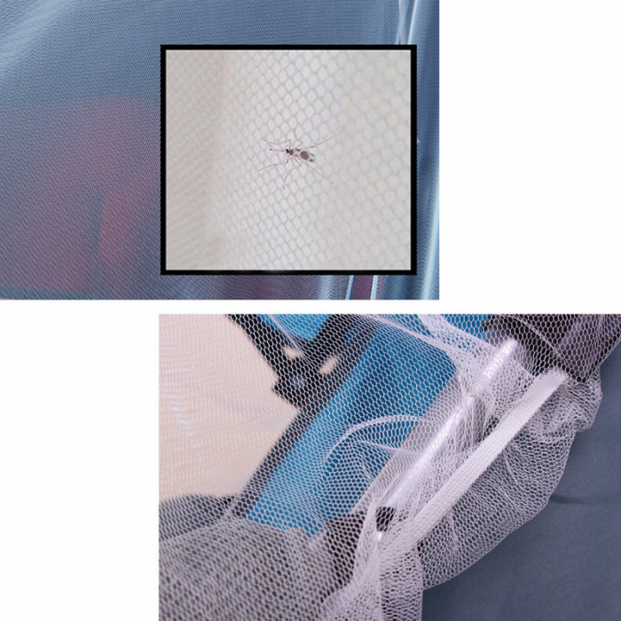 Plasa Anti - Tantari pentru Carucior Patut sau Landou Diametru Maxim 2,20 m Albastru [2]