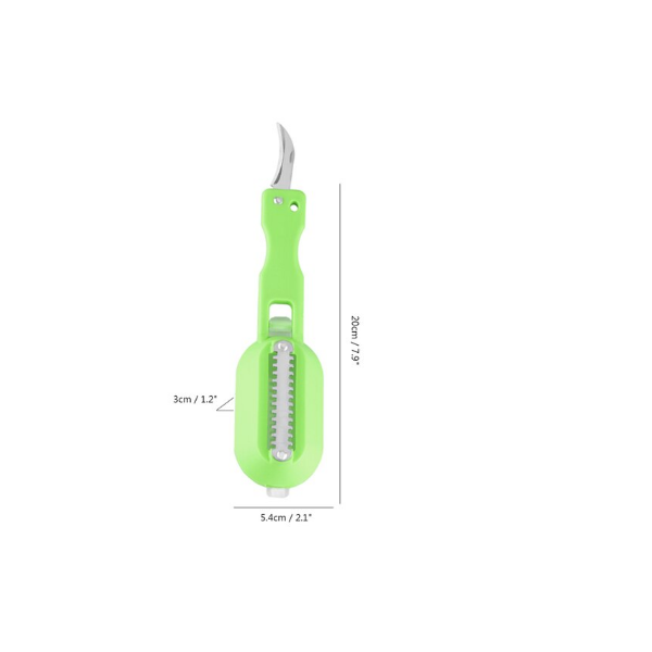 Aparat 2 in 1 pentru Curatat Solzi si Eviscerat Peste cu Capac 19,5 x 5,5 cm [4]