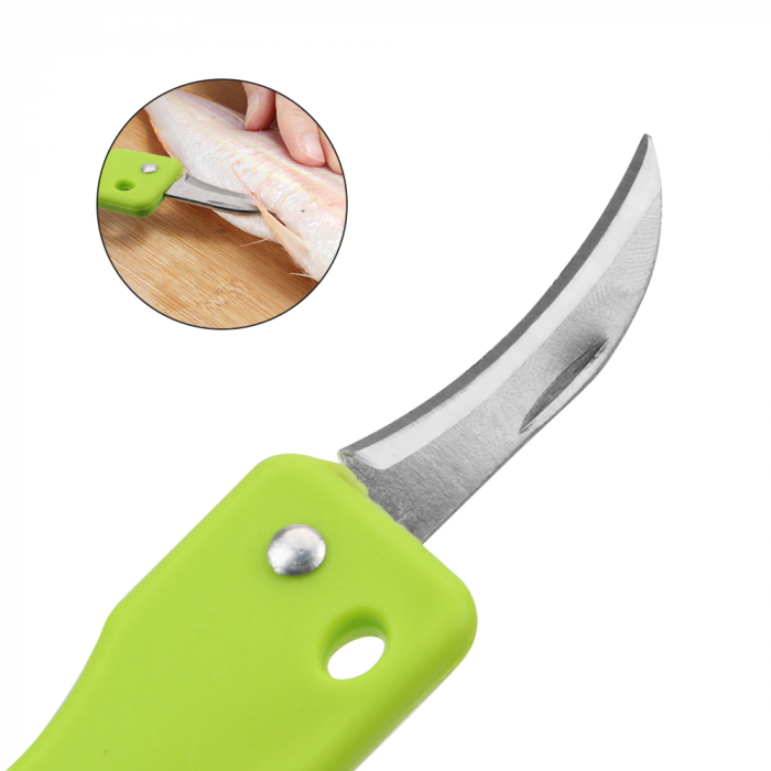 Aparat 2 in 1 pentru Curatat Solzi si Eviscerat Peste cu Capac 19,5 x 5,5 cm [3]