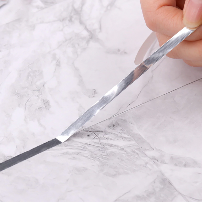Banda Adeziva Decorativa Pentru Rosturi Gresie si Faianta Argintiu/Gri/Silver  50 m x 5 mm Decoratiune rosturi murdare glixicom emag dedeman leroy merlin brico depot  jysk [7]