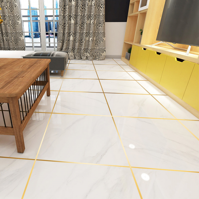 Banda Adeziva Decorativa Pentru Rosturi Gresie si Faianta Auriu/Gold  50 m x 5 mm Decoratiune rosturi murdare glixicom emag dedeman leroy merlin brico depot  jysk [2]