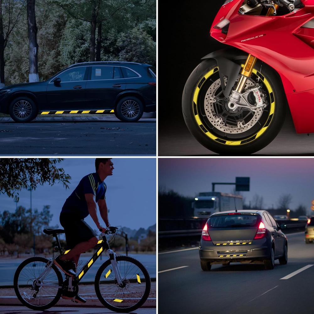 Banda Reflectorizanta Autoadeziva Pentru Bicicleta, Motocicleta, Masina, Scari sau Obiecte Dimensiuni 800x1 cm, Rosu Glixicom banda reflectorizanta dedeman [42]