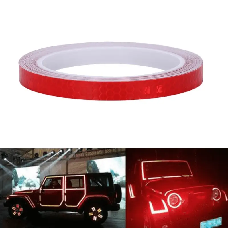 Banda Reflectorizanta Autoadeziva Pentru Bicicleta, Motocicleta, Masina, Scari sau Obiecte Dimensiuni 800x1 cm, Rosu Glixicom banda reflectorizanta dedeman [17]