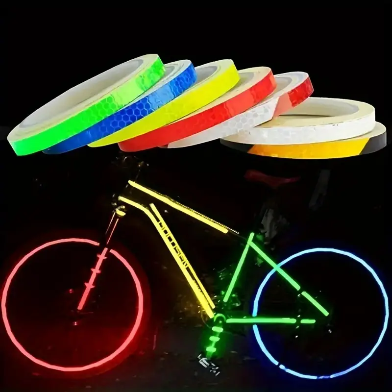 Banda Reflectorizanta Autoadeziva Pentru Bicicleta, Motocicleta, Masina, Scari sau Obiecte Dimensiuni 800x1 cm, Rosu Glixicom banda reflectorizanta dedeman [8]