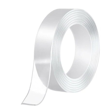 Banda Dublu Adeziva Transparenta pentru Montaj Reutilizabila si Lavabila 3 cm x 5 m G Glixicom® [2]