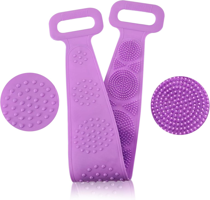 Burete de Baie din Silicon pentru Spalare Corporala si Exfoliere Piele Moarta – Curatare Profunda si Masaj [2]