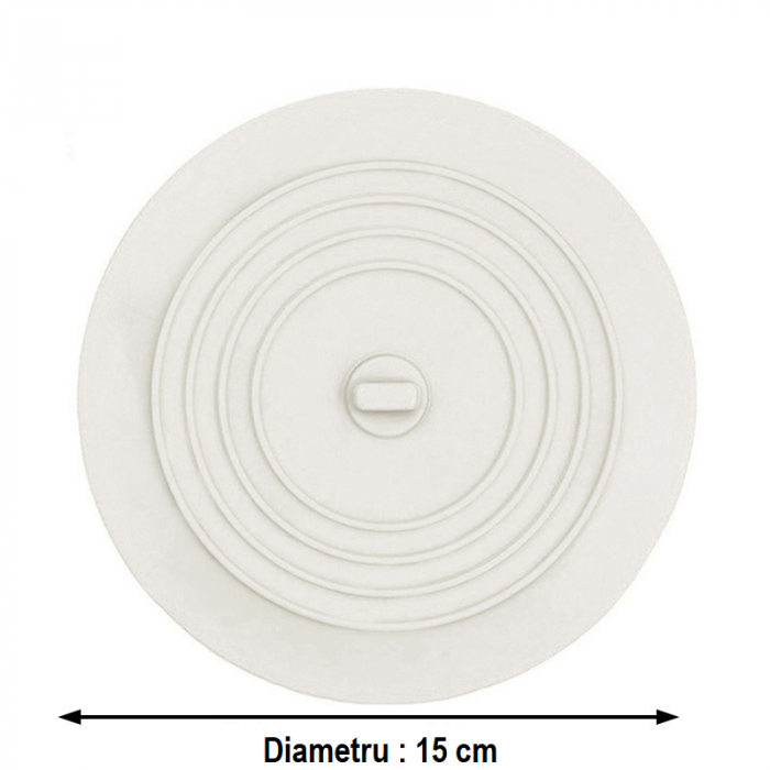 Capac Cauciuc pentru Protectie Mirosuri Neplacute sau Anti - Gandaci Diametru 15 cm [2]