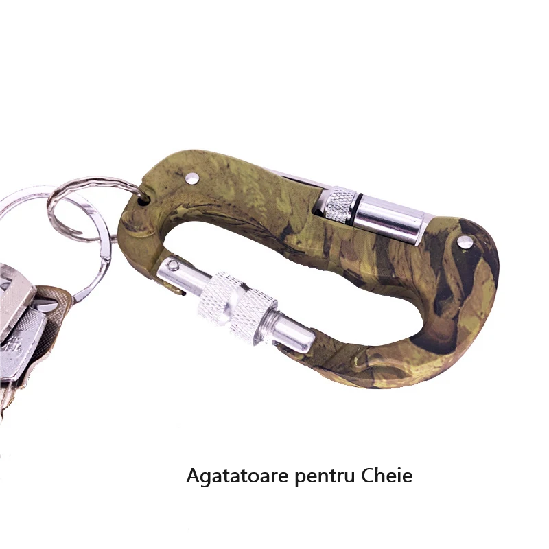 carabina multifunctional drumetii carabina multifunctionala 5 in 1 cutit fierastrau agatatoare lanterna camping drumetie [4]