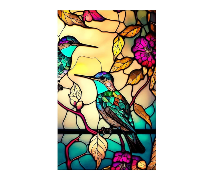 folie geam decorativa tip vitraliu pasari colibri hornach  folie geam intimitate protectie solara dedeman  folie geam autoadeziva vitraliu brico [8]