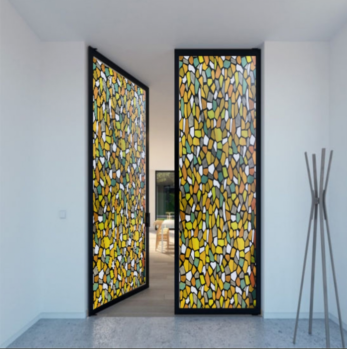 Folie Autoadeziva pentru Sablare Geam din PVC Tip Vitraliu 45 x 150 cm [2]