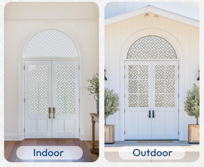 Folie Decorativa Pentru Geam, Dungi Mate Pentru Intimitate si Protectie Solara, Folie Decorativa Pentru Geam Folie autocolanta geam Folie Geam Folie autocolanta geam termopan Folie geam sa nu se vada din exterior Folie geam termopan sa nu se vada in casa Folie sablata Folie mata pentru geam Folie adeziva pentru geam [19]