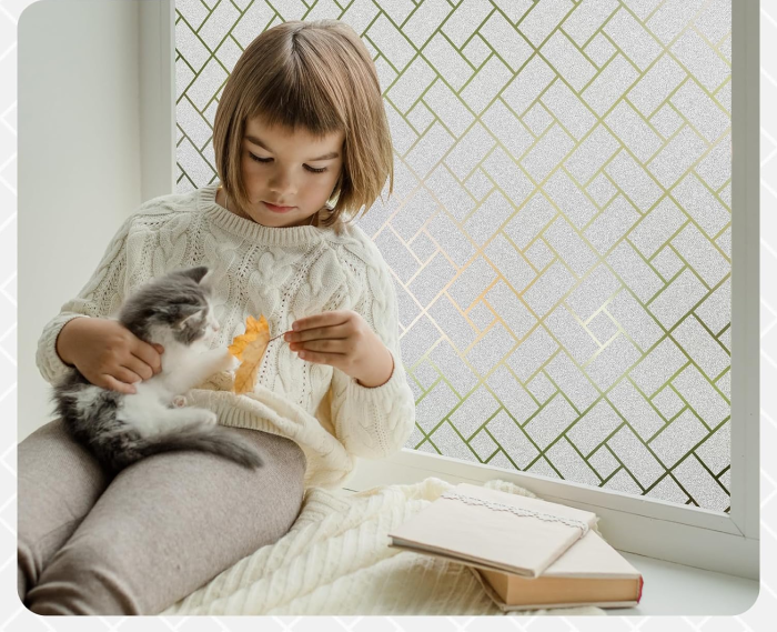 Folie Decorativa Pentru Geam, Dungi Mate Pentru Intimitate si Protectie Solara, Folie Decorativa Pentru Geam Folie autocolanta geam Folie Geam Folie autocolanta geam termopan Folie geam sa nu se vada din exterior Folie geam termopan sa nu se vada in casa Folie sablata Folie mata pentru geam Folie adeziva pentru geam [22]