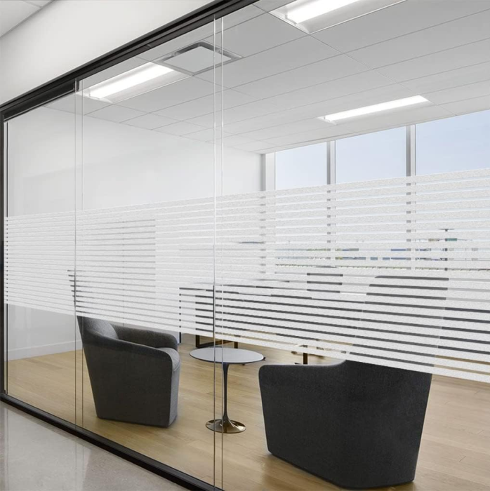 Folie Decorativa Pentru Geam, Dungi Mate Pentru Intimitate si Protectie Solara, Folie Decorativa Pentru Geam Folie autocolanta geam Folie Geam Folie autocolanta geam termopan Folie geam sa nu se vada din exterior Folie geam termopan sa nu se vada in casa Folie sablata Folie mata pentru geam Folie adeziva pentru geam [6]